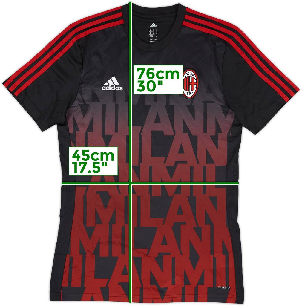 2016-17 AC Milan adidas Training Shirt - 10/10 - (M)