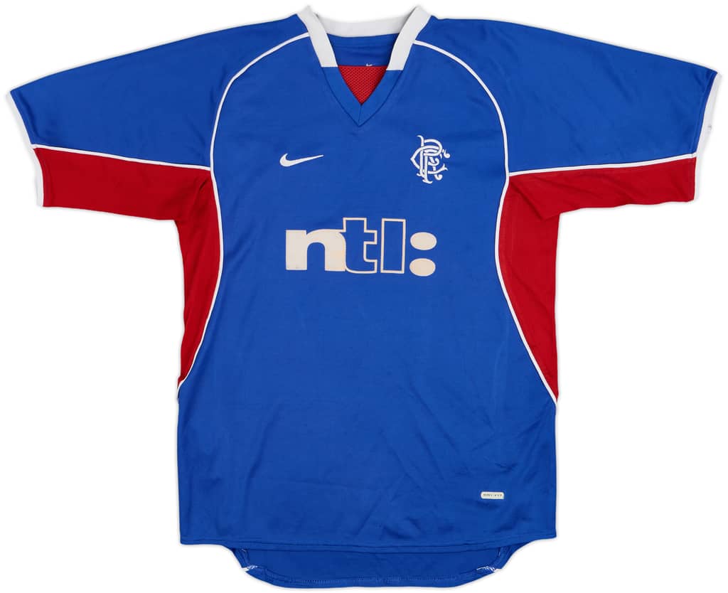 2001-02 Rangers Home Shirt - 8/10 - (L.Boys)