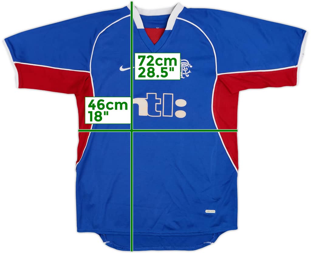 2001-02 Rangers Home Shirt - 8/10 - (L.Boys)