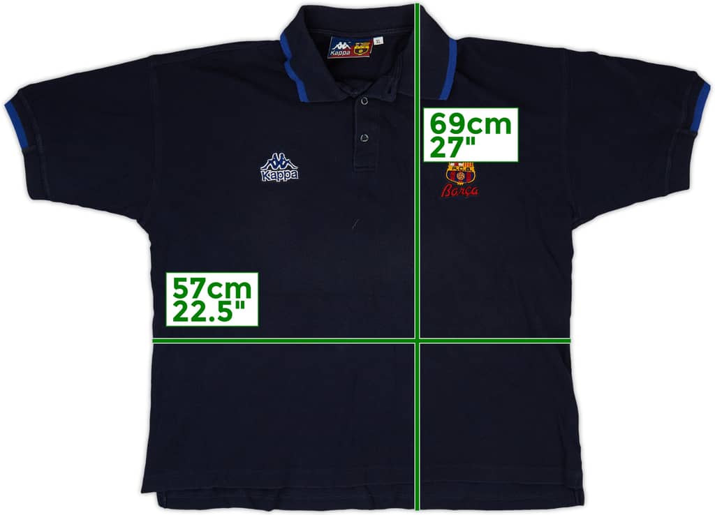 1995-96 Barcelona Kappa Polo Shirt - 8/10 - (XL)