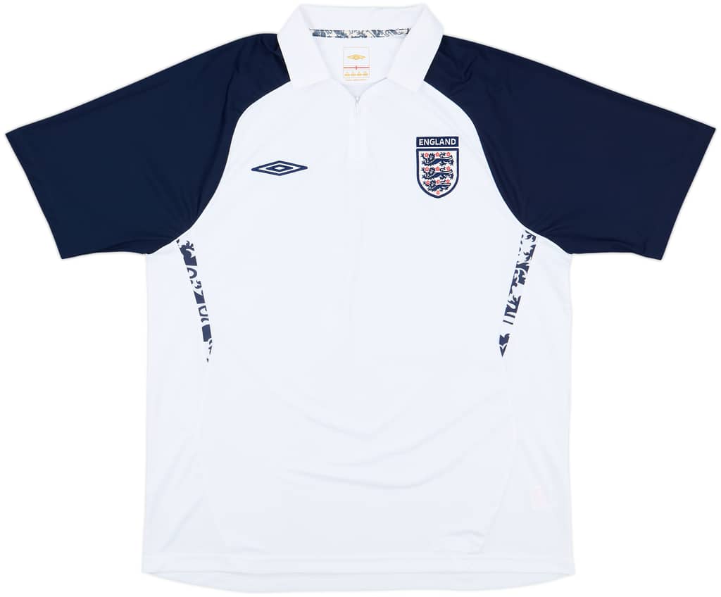 2008-09 England Umbro 1/4 Zip Polo Shirt - 7/10 - (XL)