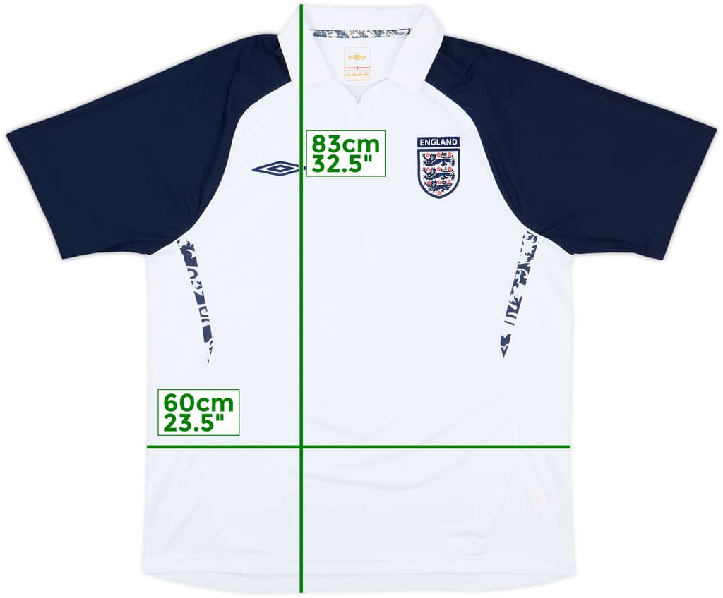 2008-09 England Umbro 1/4 Zip Polo Shirt - 7/10 - (XL)