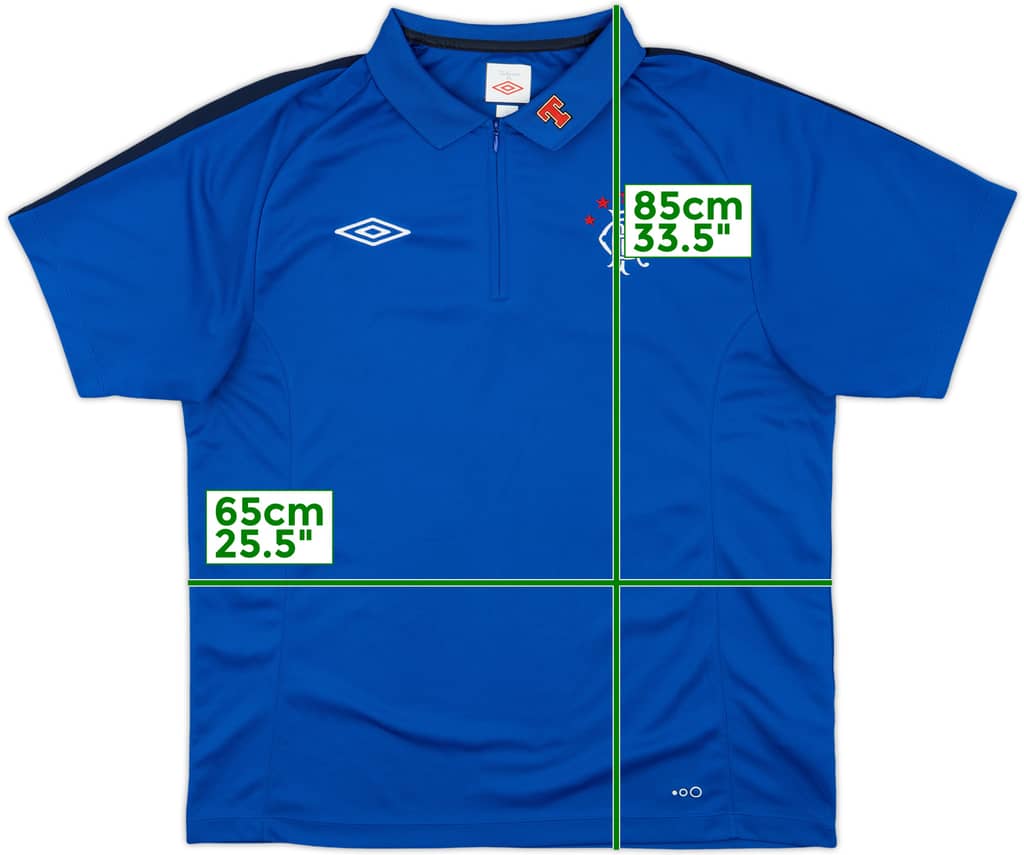 2011-12 Rangers Umbro 1/4 Zip Polo Shirt - 9/10 - (L)