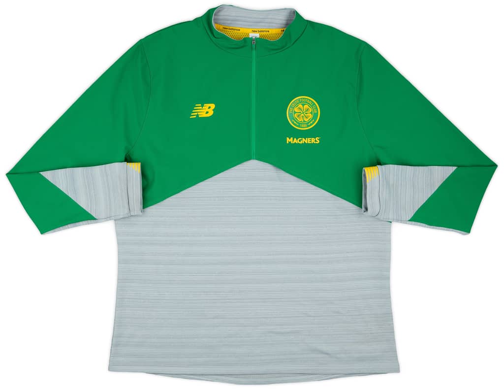 2019-20 Celtic New Balance 1/2 Zip Sweat Top - 10/10 - (XXL)