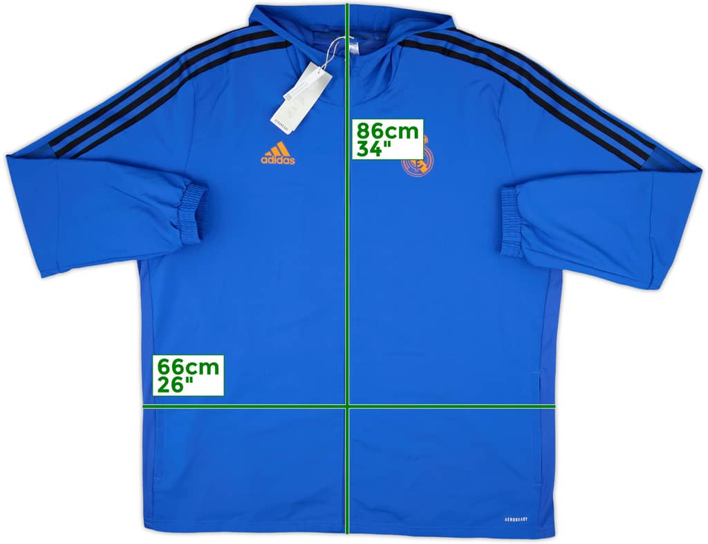 2021-22 Real Madrid adidas Hooded Track Jacket (XXL)