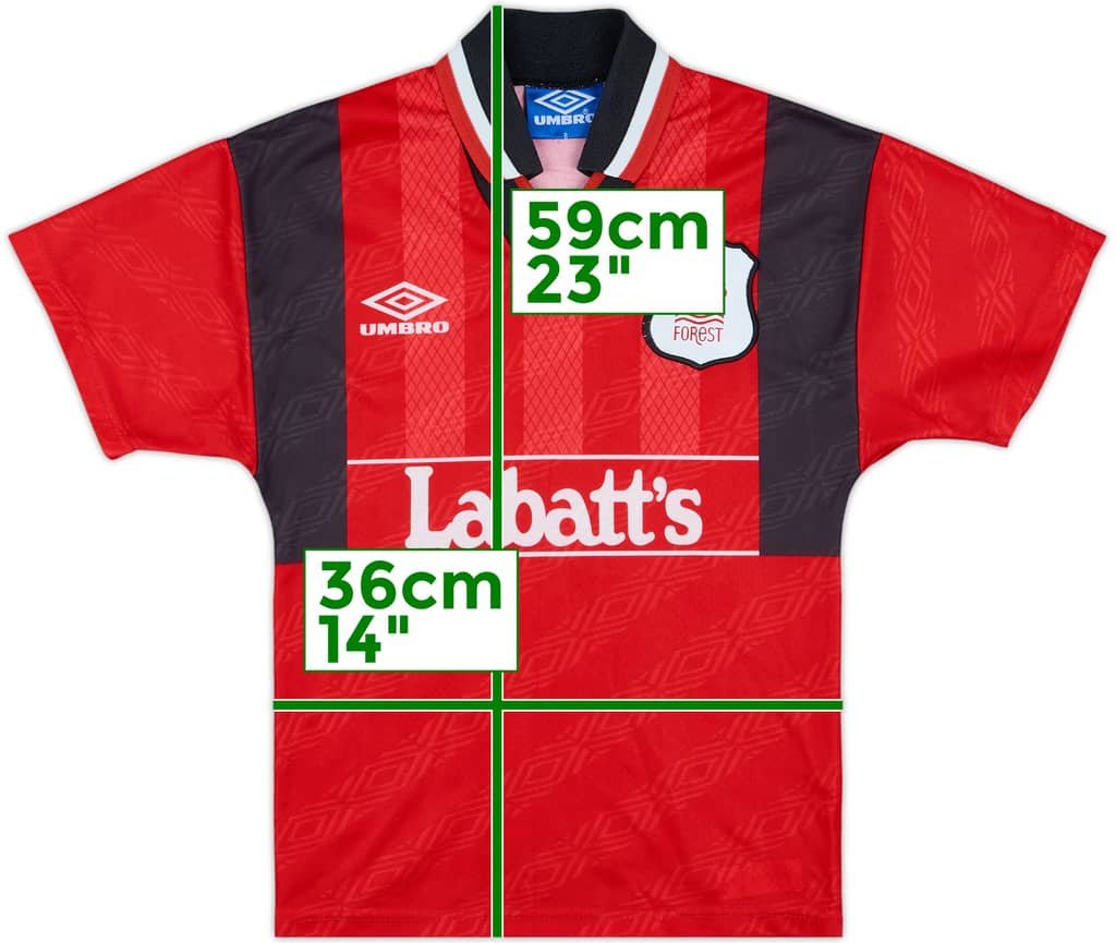 1994-96 Nottingham Forest Home Shirt - 9/10 - (S.Boys)