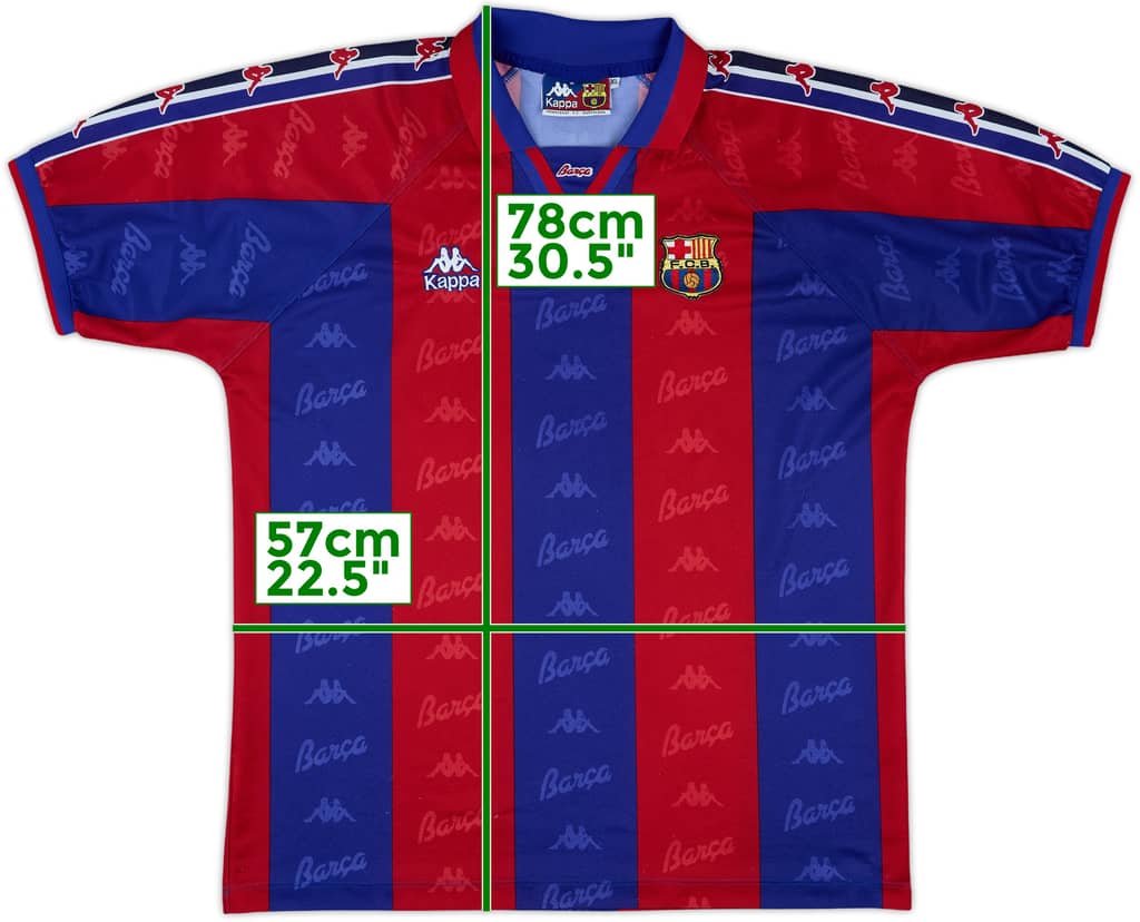 1995-97 Barcelona Home Shirt - 8/10 - (XL)