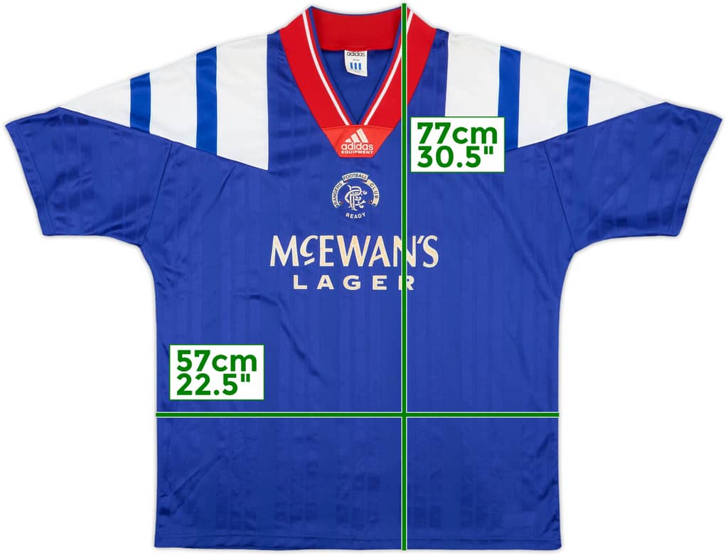 1992-94 Rangers Home Shirt - 8/10 - (L)