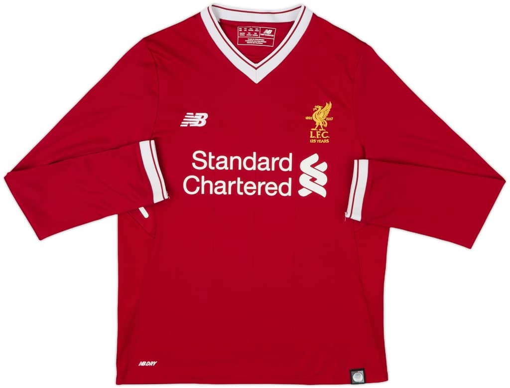 2017-18 Liverpool 125 Years Home L/S Shirt - 8/10 - (M.Boys)