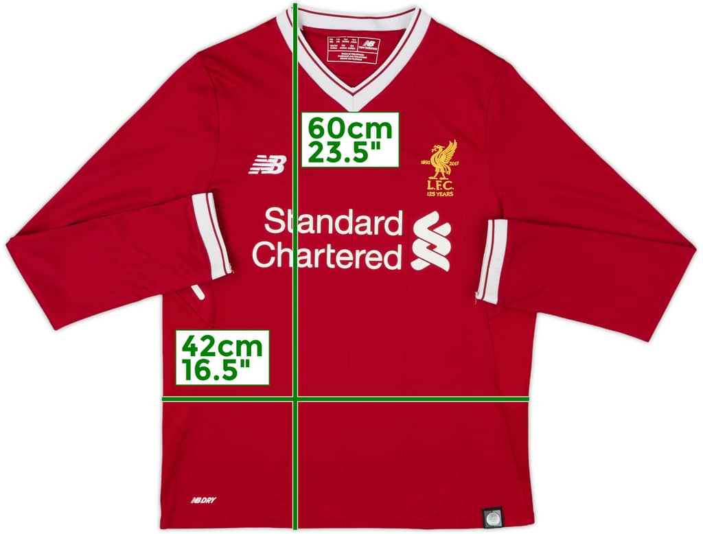 2017-18 Liverpool 125 Years Home L/S Shirt - 8/10 - (M.Boys)