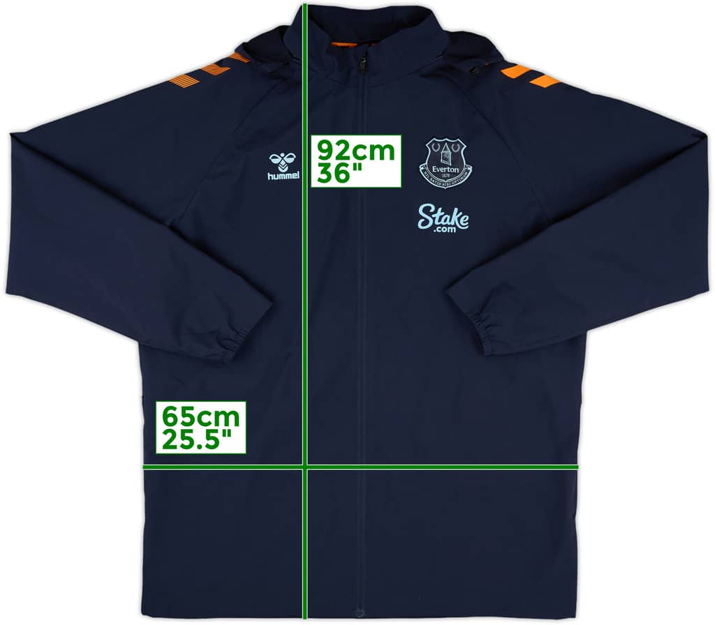 2022-23 Everton Hummel Hooded Rain Jacket - 10/10 - (XXL)
