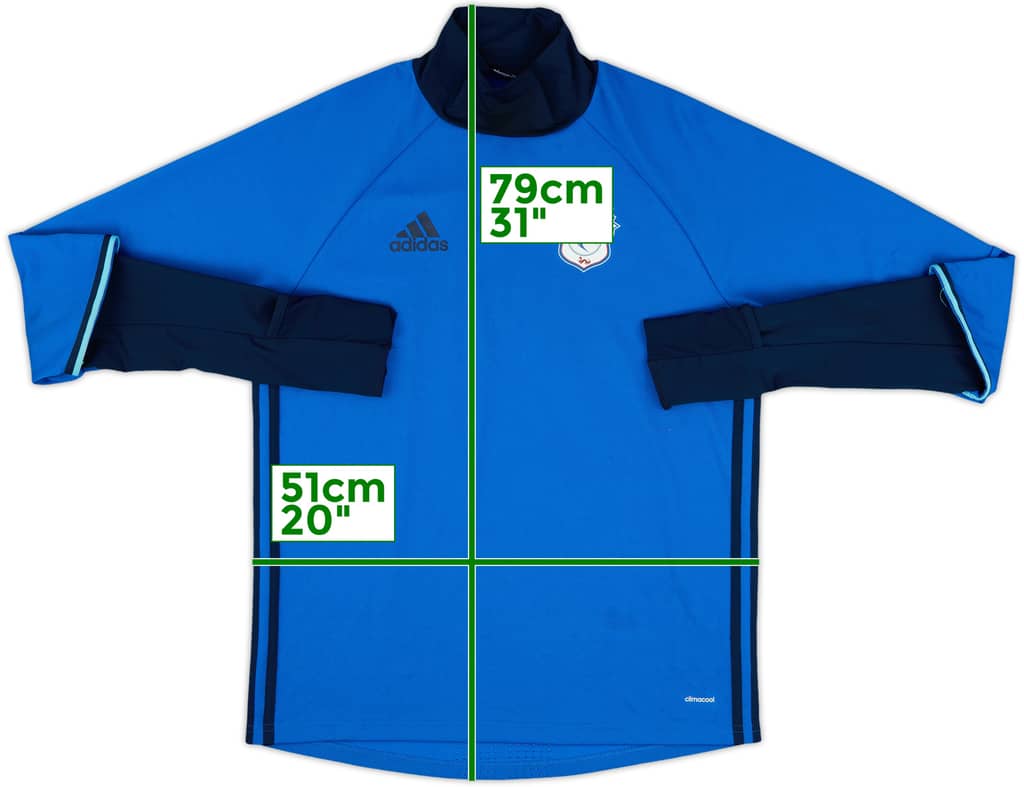 2015-16 Cardiff adidas Sweat Top - 7/10 - (M)