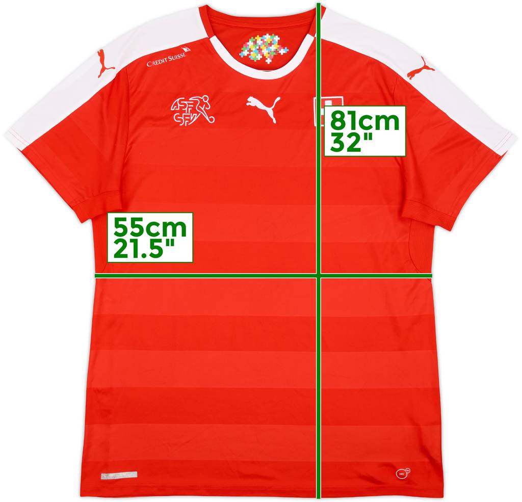 2016-17 Switzerland Home Shirt - 8/10 - (XL)