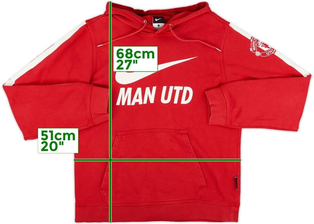 2011-12 Manchester United Nike Hooded Sweat Top - 8/10 - (S)
