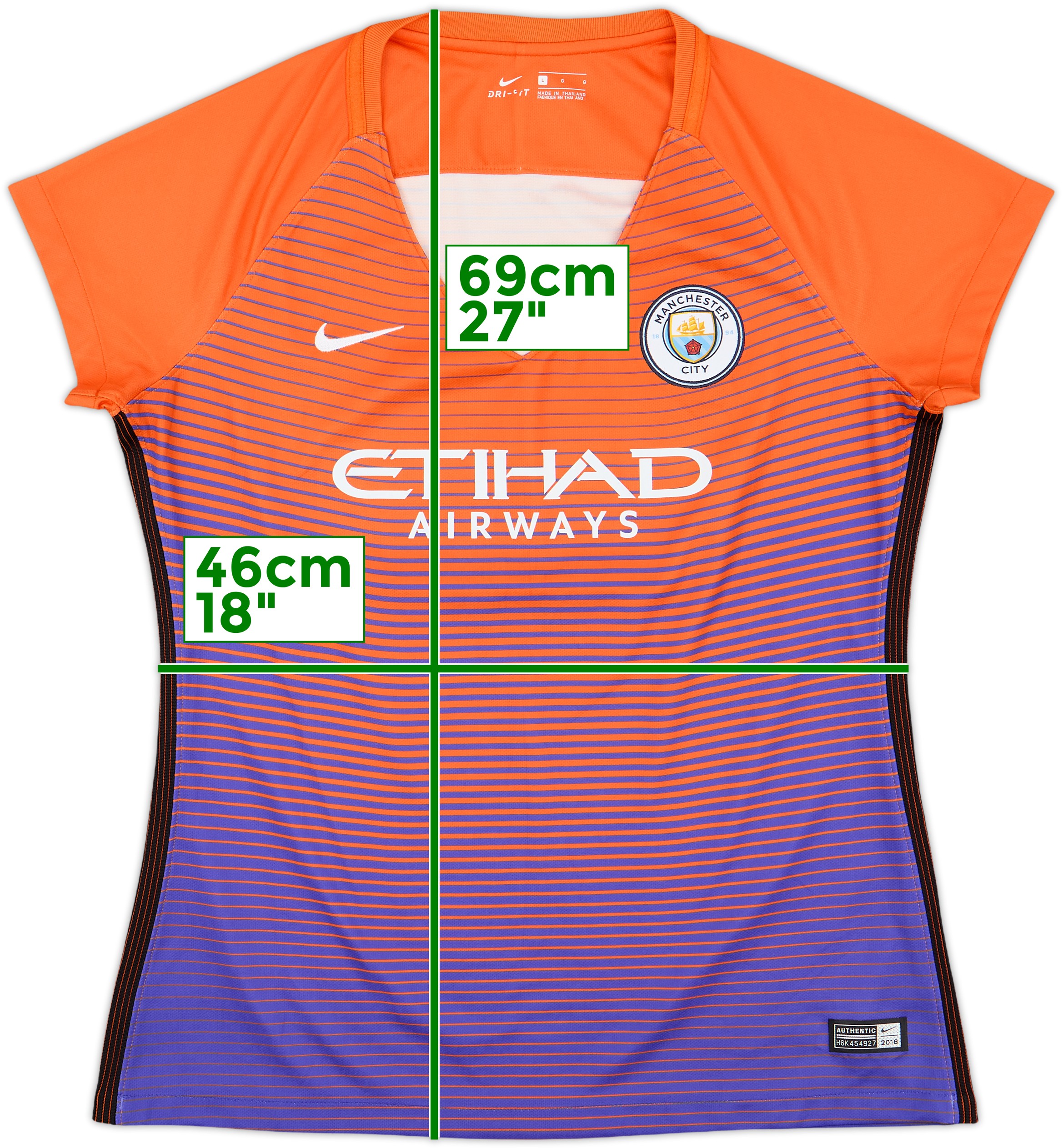 2016-17 Manchester City Third Shirt - 9/10 - (Women's L)
