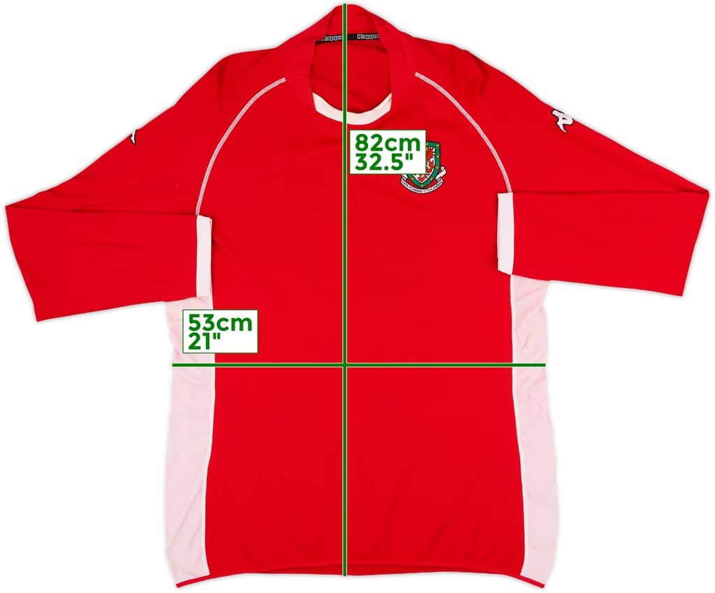 2002-04 Wales Home L/S Shirt - 5/10 - (XXL)