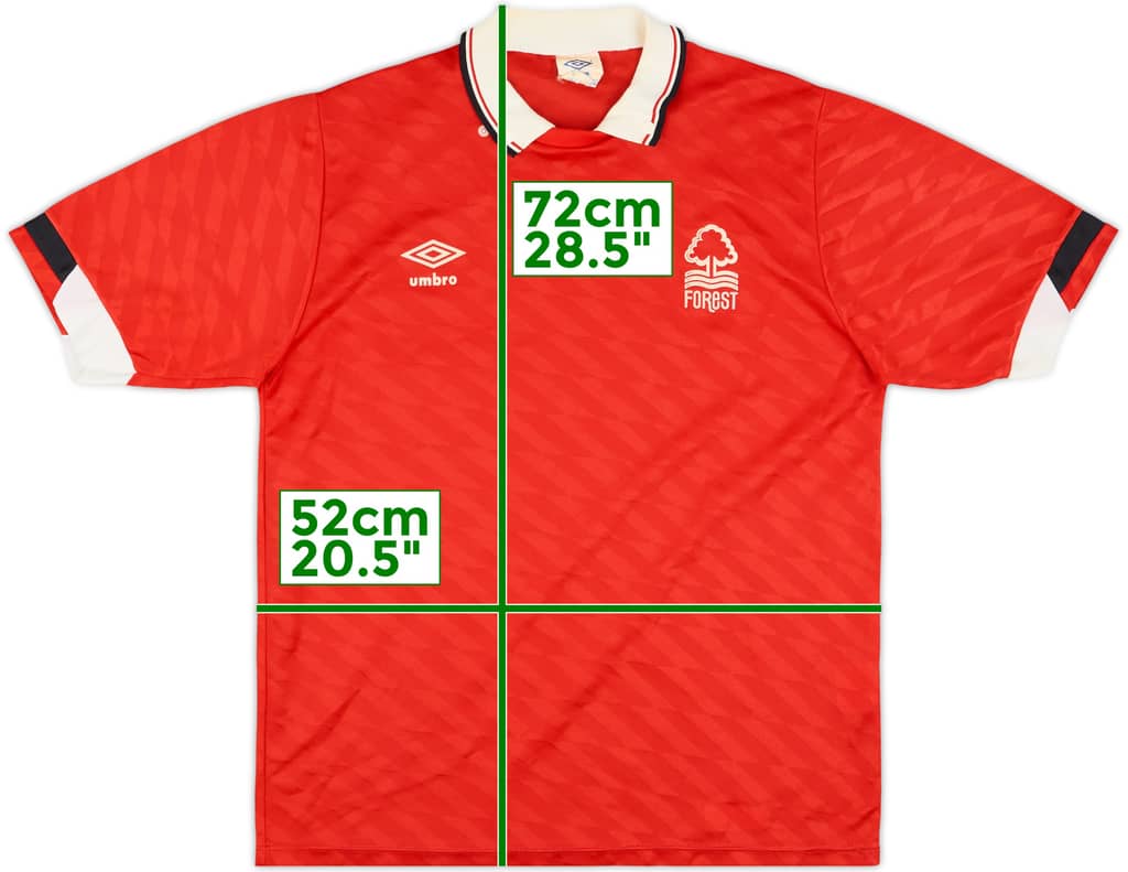 1988-90 Nottingham Forest Home Shirt - 8/10 - (M)