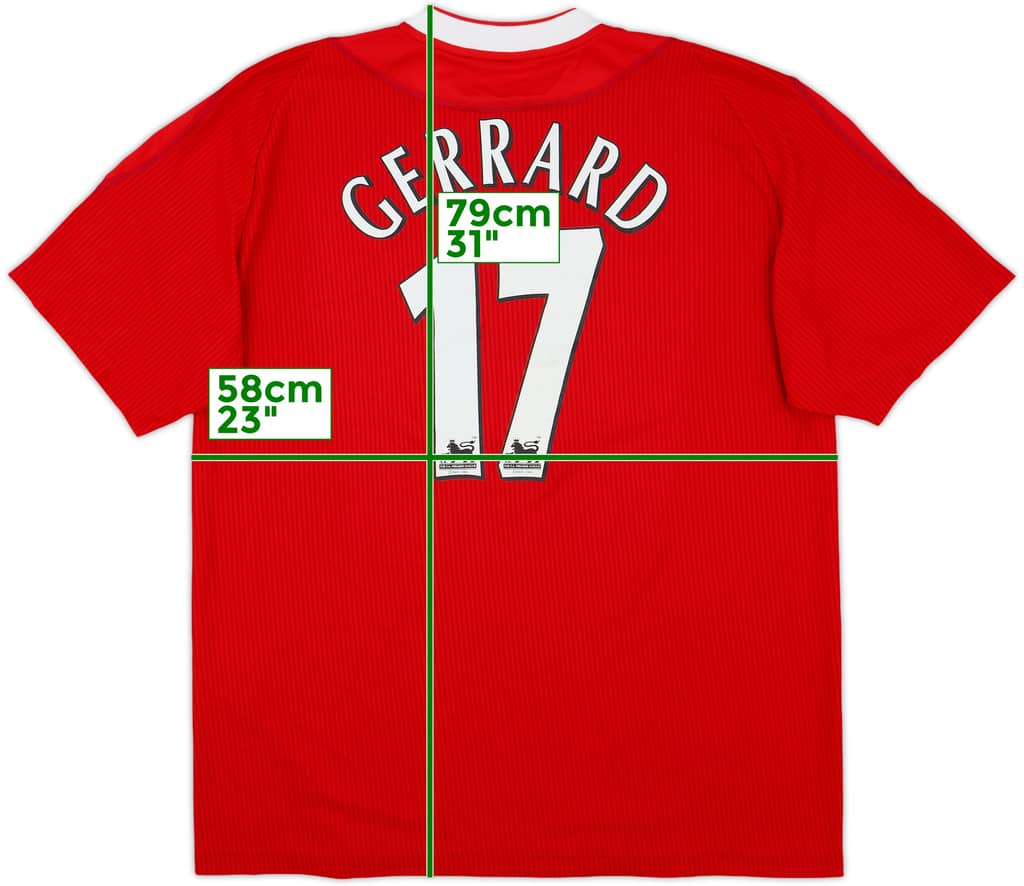 2002-04 Liverpool Home Shirt Gerrard #17 - 8/10 - (L)