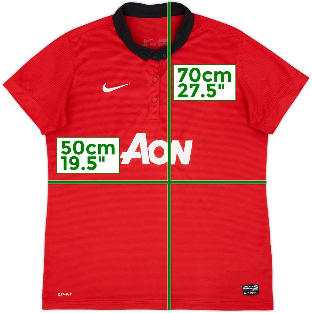 2013-14 Manchester United Home Shirt - 8/10 - (Women's L)