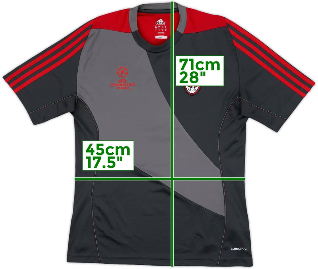 2012-13 AC Milan adidas CL Training Shirt - 9/10 - (S)