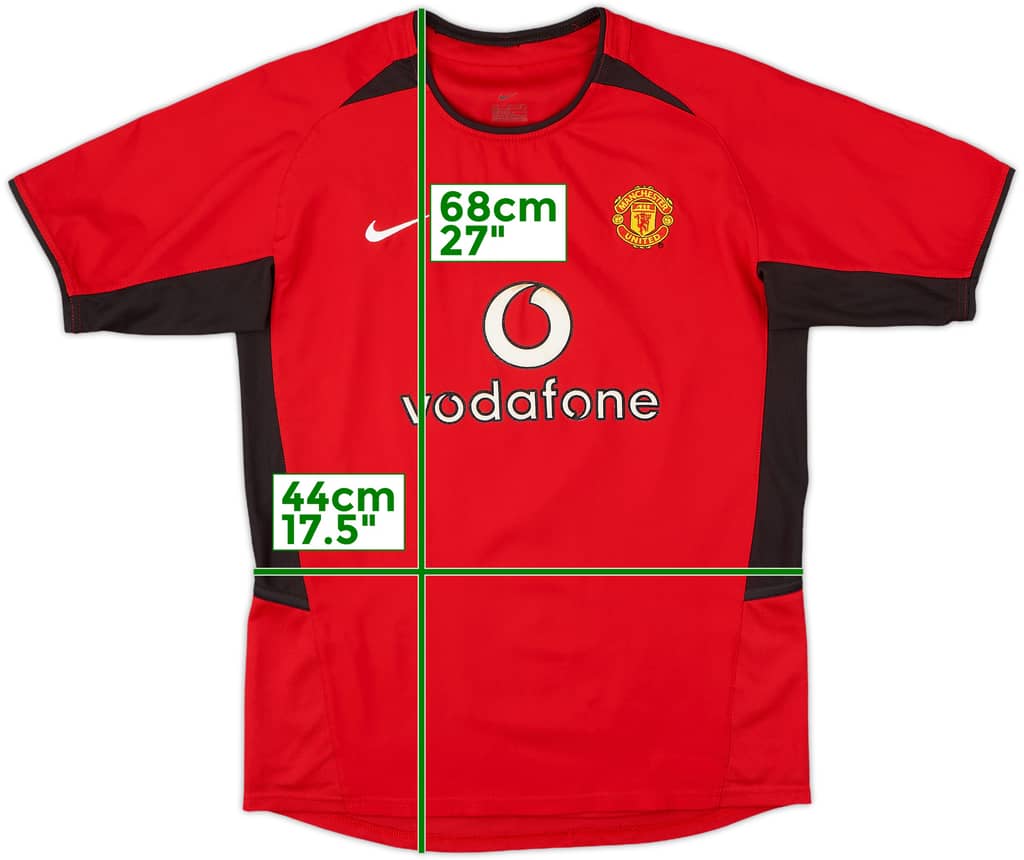 2002-04 Manchester United Home Shirt - 8/10 - (L.Boys)