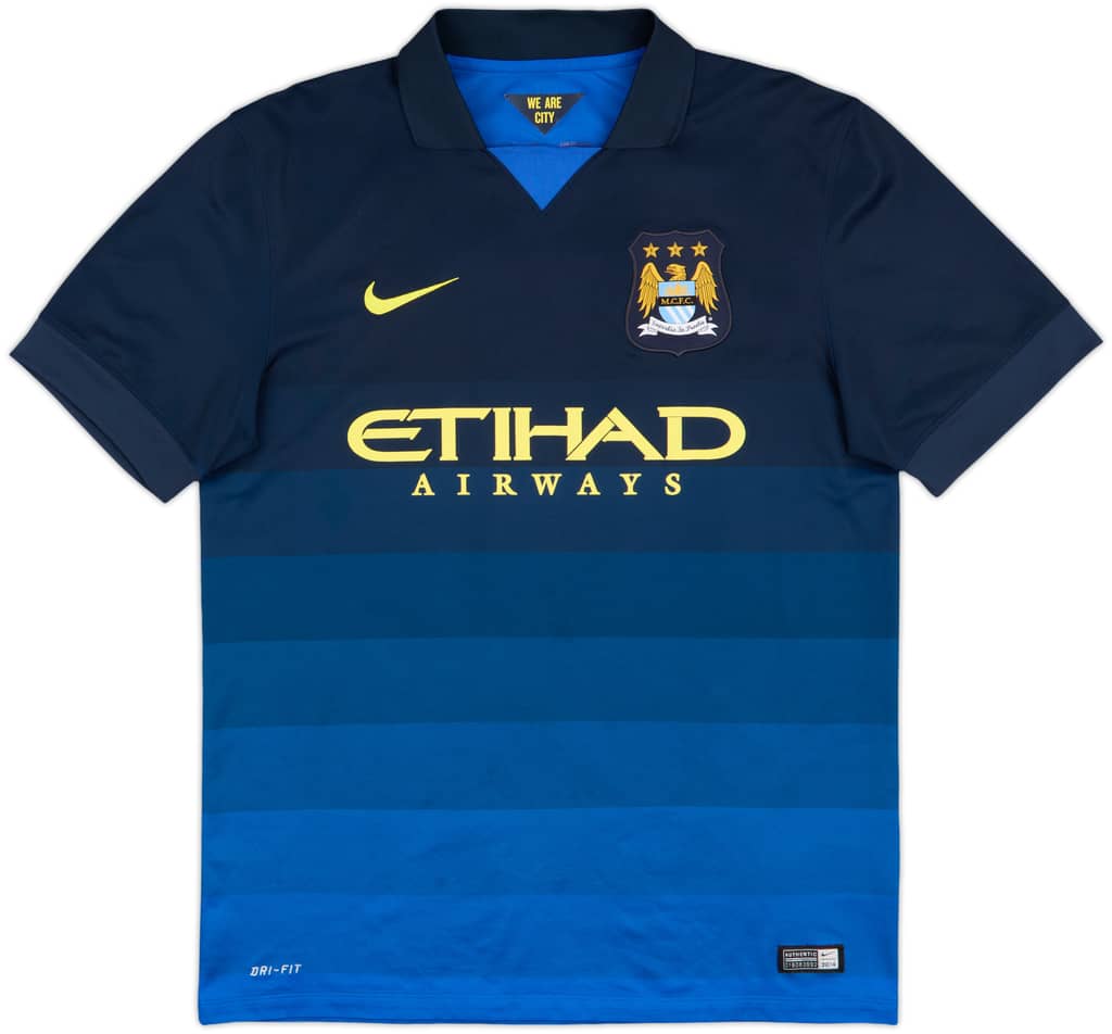 2014-15 Manchester City Away Shirt Silva #21 - 8/10 - (M)