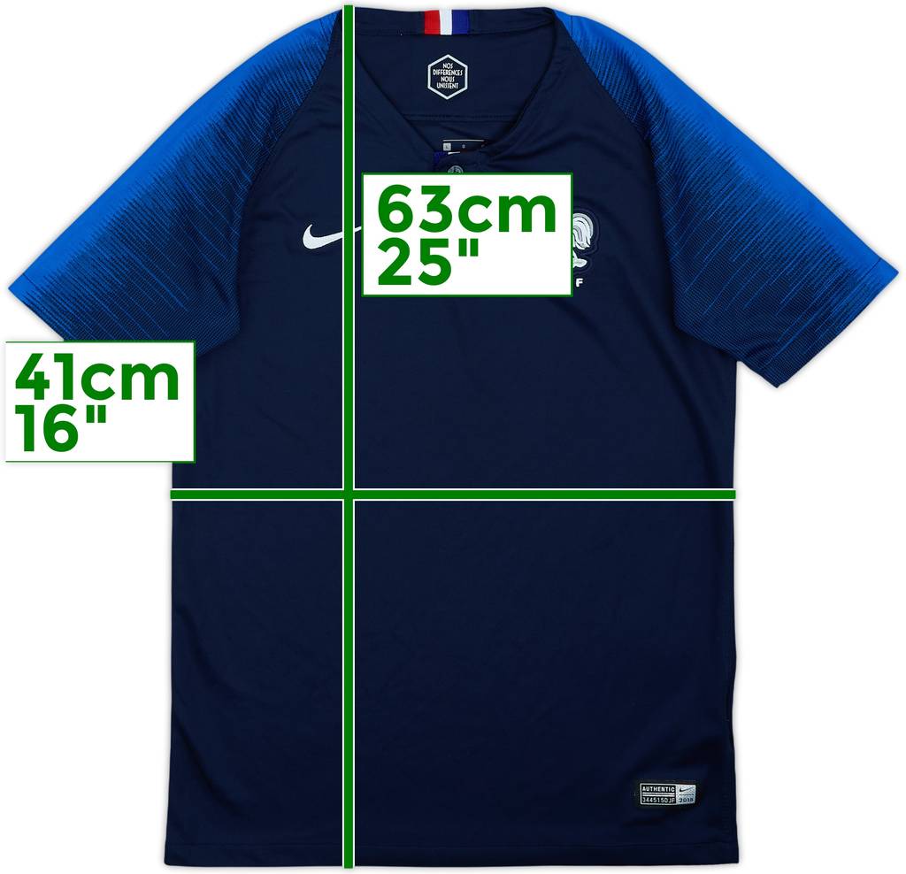 2018 France Home Shirt - 10/10 - (L.Boys)