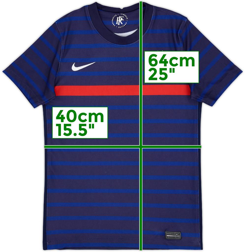 2020-21 France Home Shirt - 9/10 - (L.Boys)