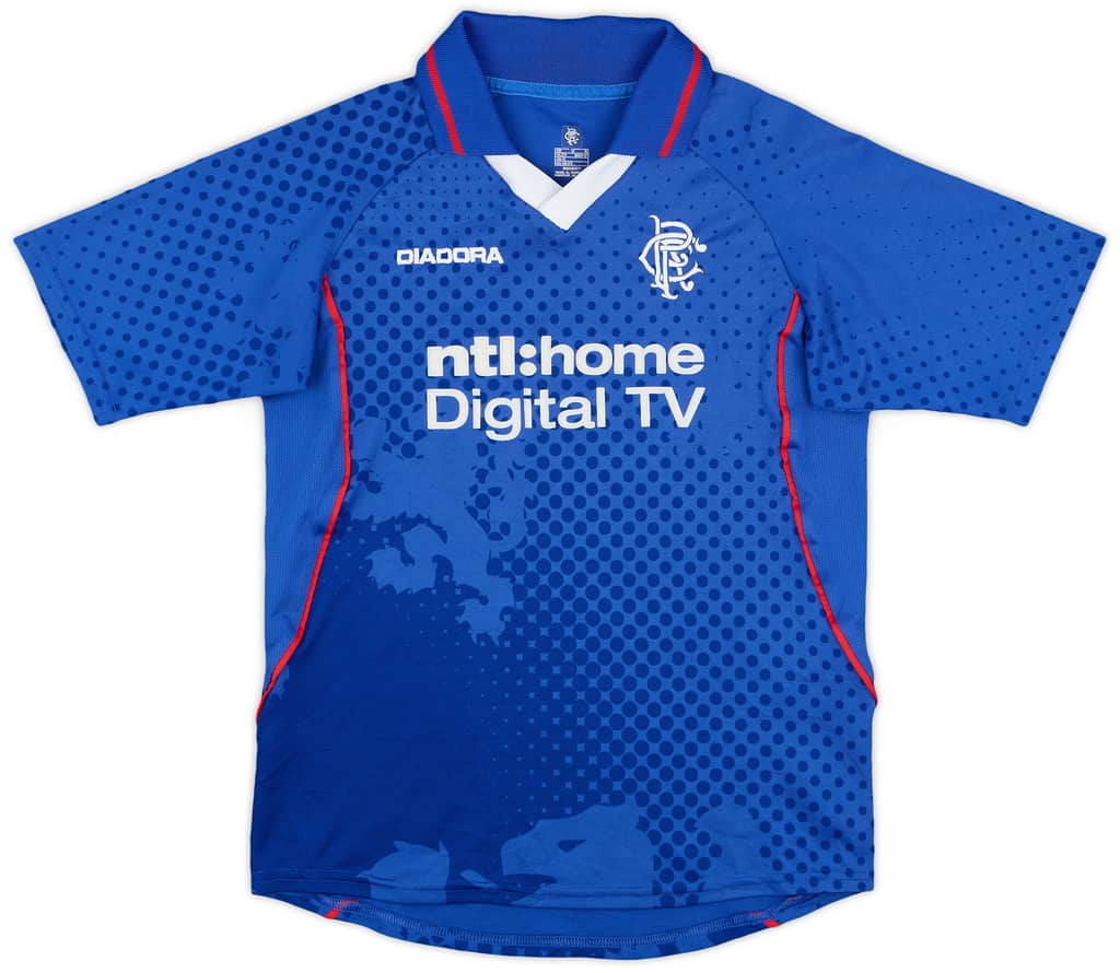 2002-03 Rangers Home Shirt - 8/10 - (M.Boys)