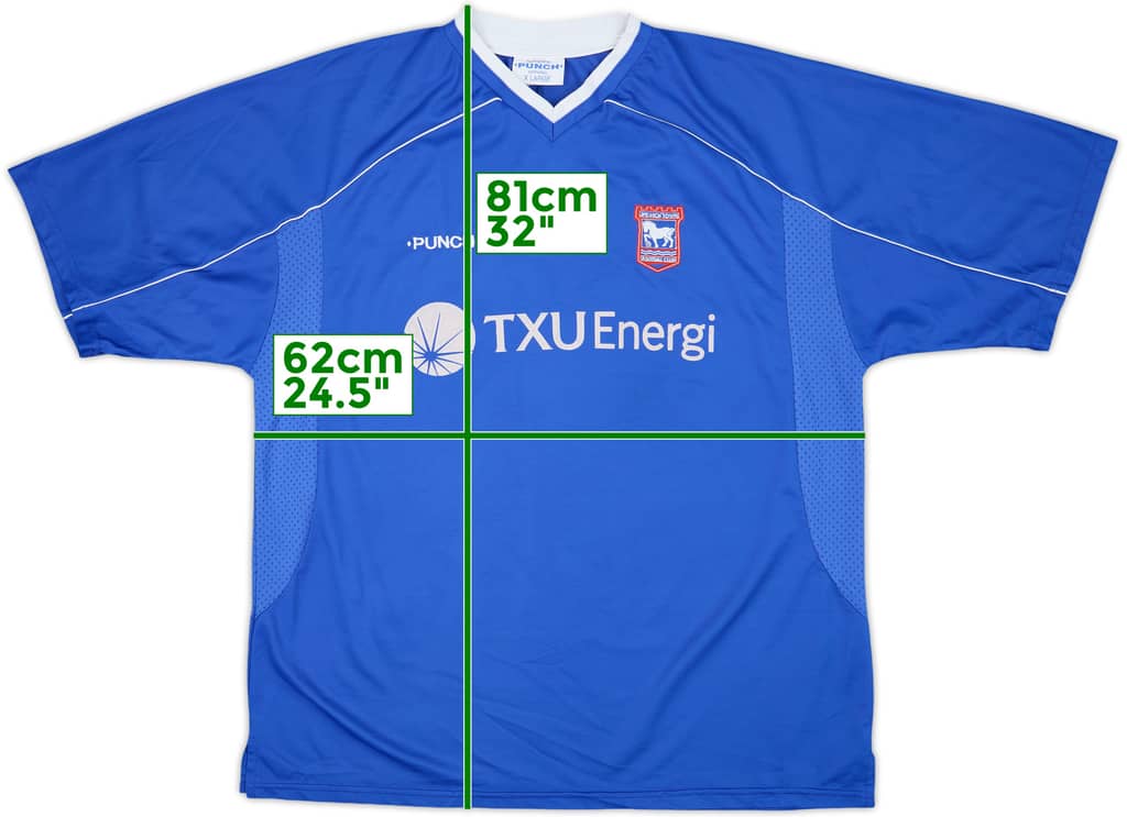 2001-02 Ipswich Home Shirt - 9/10 - (XL)