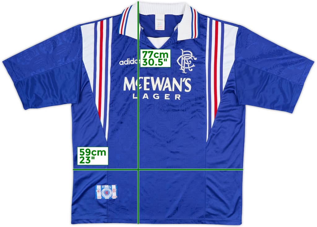 1996-97 Rangers Home Shirt - 8/10 - (XL)