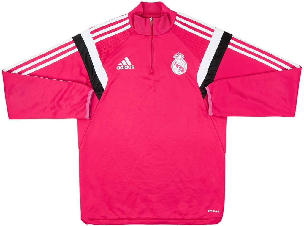 2014-15 Real Madrid adidas 1/4 Zip Sweat Top - 7/10 - (S)