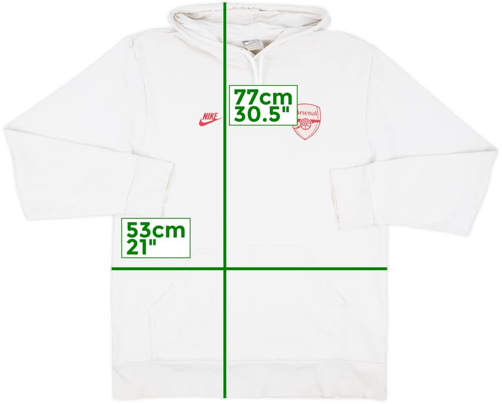 2009-10 Arsenal Nike Hooded Sweat Top - 6/10 - (L)