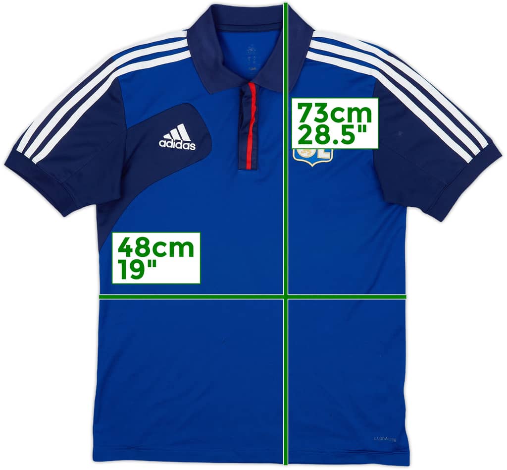 2012-12 Lyon adidas Polo Shirt - 7/10 - (M)