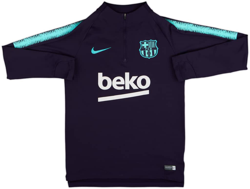 2018-19 Barcelona Nike 1/4 Zip Drill Top - 8/10 - (S)