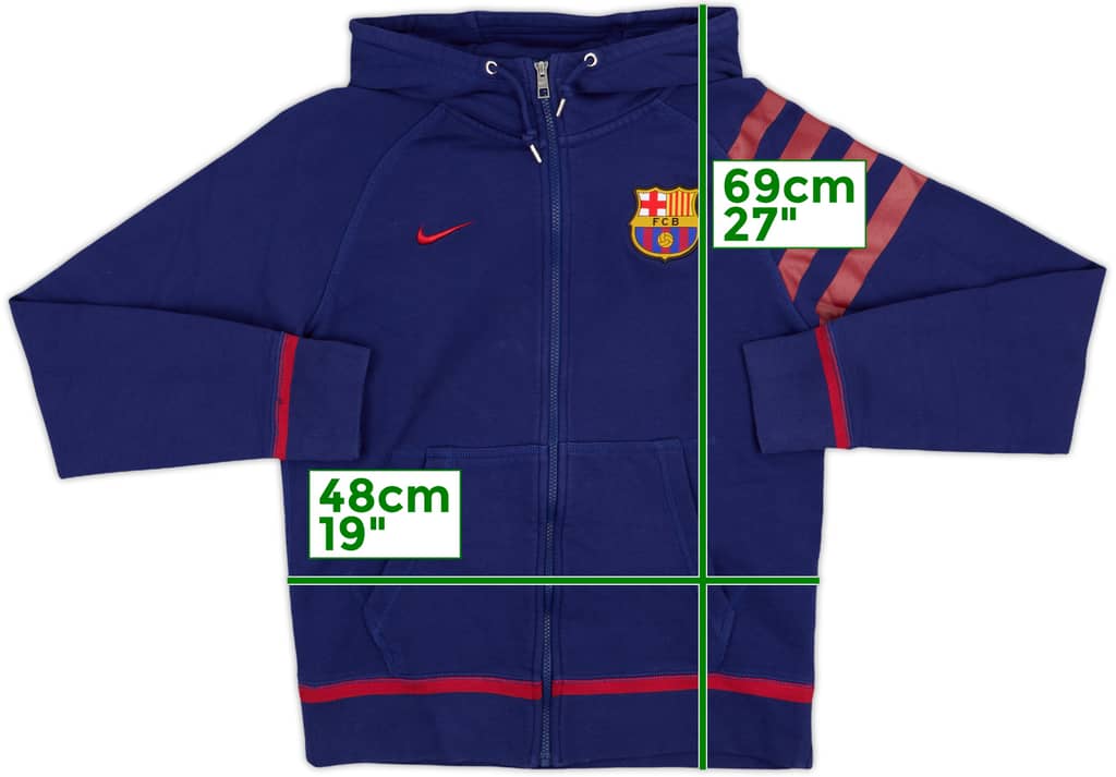 2015-16 Barcelona Nike Hooded Track Jacket - 8/10 - (S)