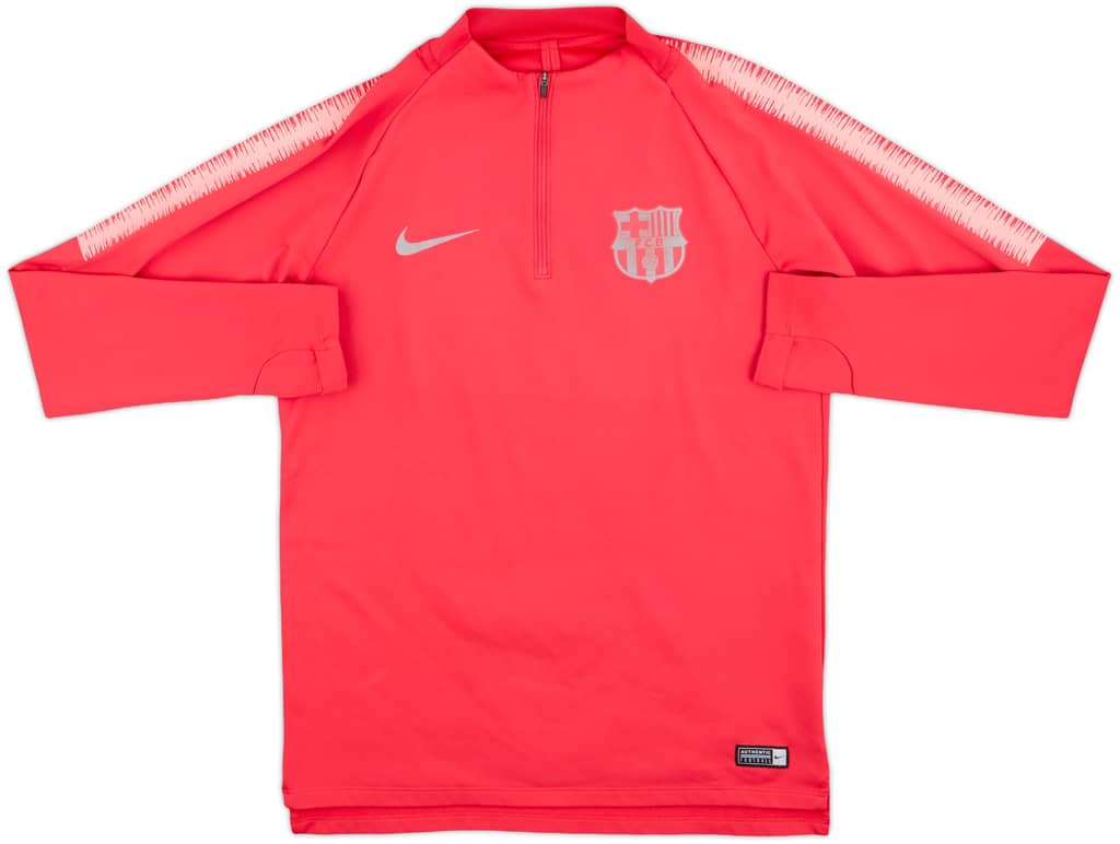 2018-19 Barcelona Nike 1/4 Zip Sweat Top - 7/10 - (M)
