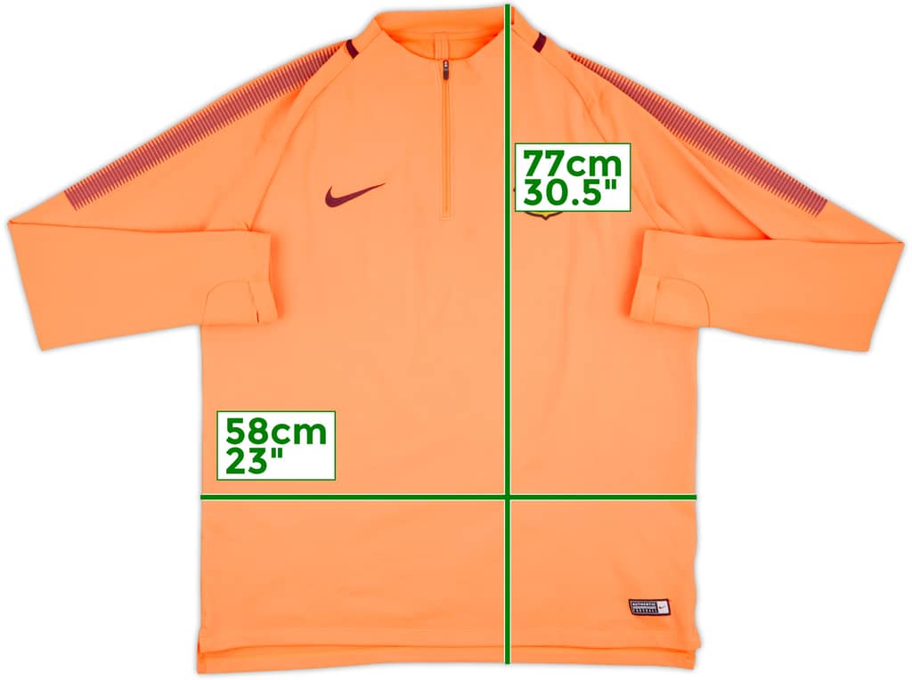 2017-18 Barcelona Nike 1/4 Zip Drill Top - 7/10 - (XL)