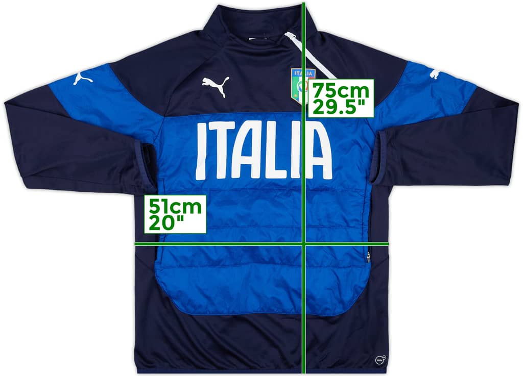2014-15 Italy Puma 1/4 Zip Training Top - 8/10 - (L)