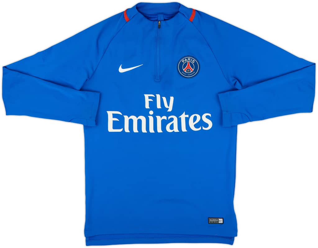 2018-19 Paris Saint-Germain Nike 1/4 Zip Sweat Top - 9/10 - (S)
