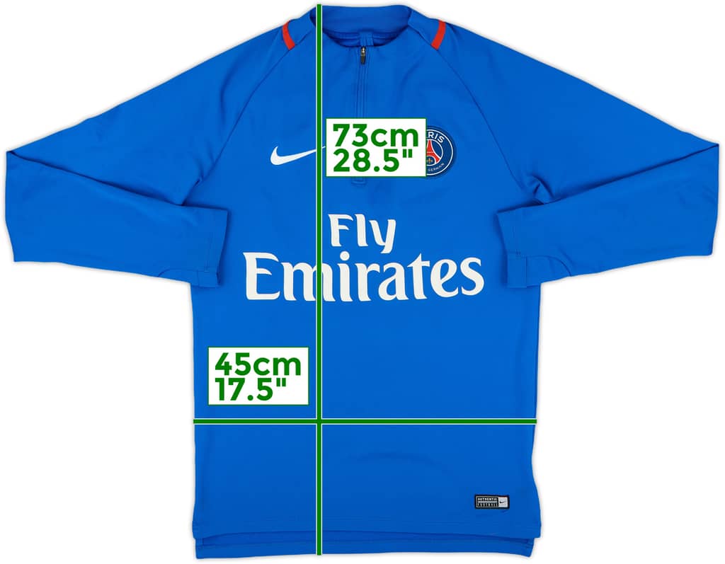 2018-19 Paris Saint-Germain Nike 1/4 Zip Sweat Top - 9/10 - (S)