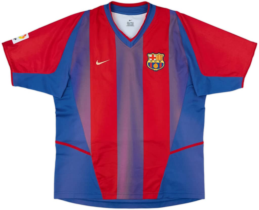 2002-03 Barcelona Home Shirt - 4/10 - (L)