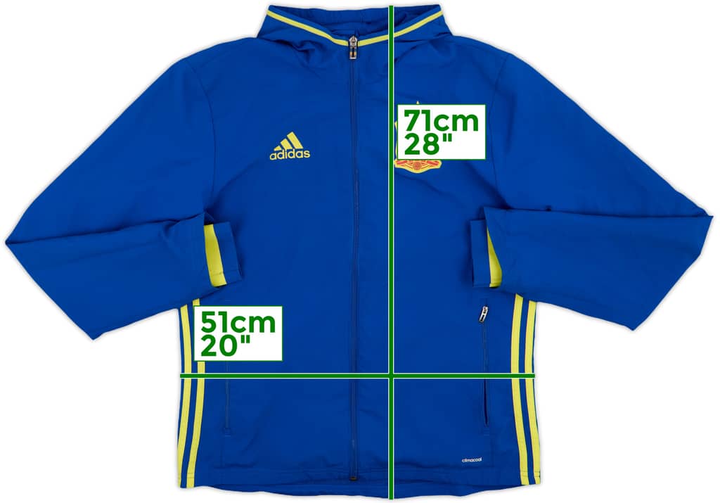 2014-15 Spain adidas Hooded Track Jacket - 5/10 - (M)