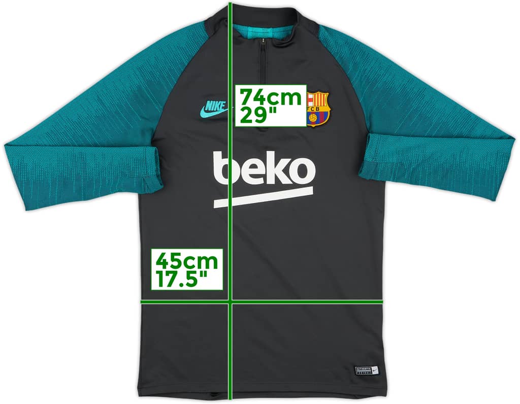 2019-20 Barcelona Nike 1/4 Zip Drill Top - 5/10 - (S)