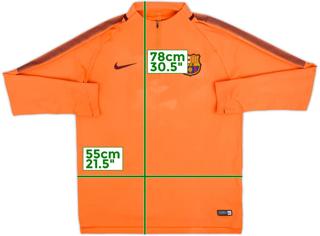 2017-18 Barcelona Nike 1/4 Zip Drill Top - 6/10 - (L)