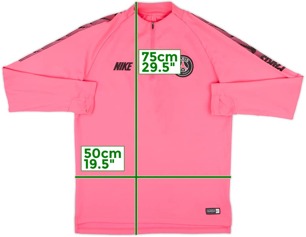 2019-20 Paris Saint Germain Nike 1/4 Zip Drill Top - 8/10 - (M)