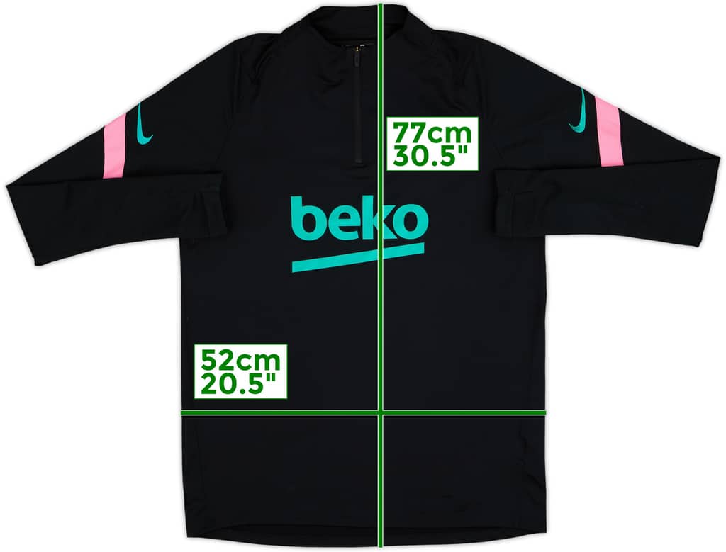 2020-21 Barcelona Nike 1/4 Zip Training Top - 8/10 - (M)