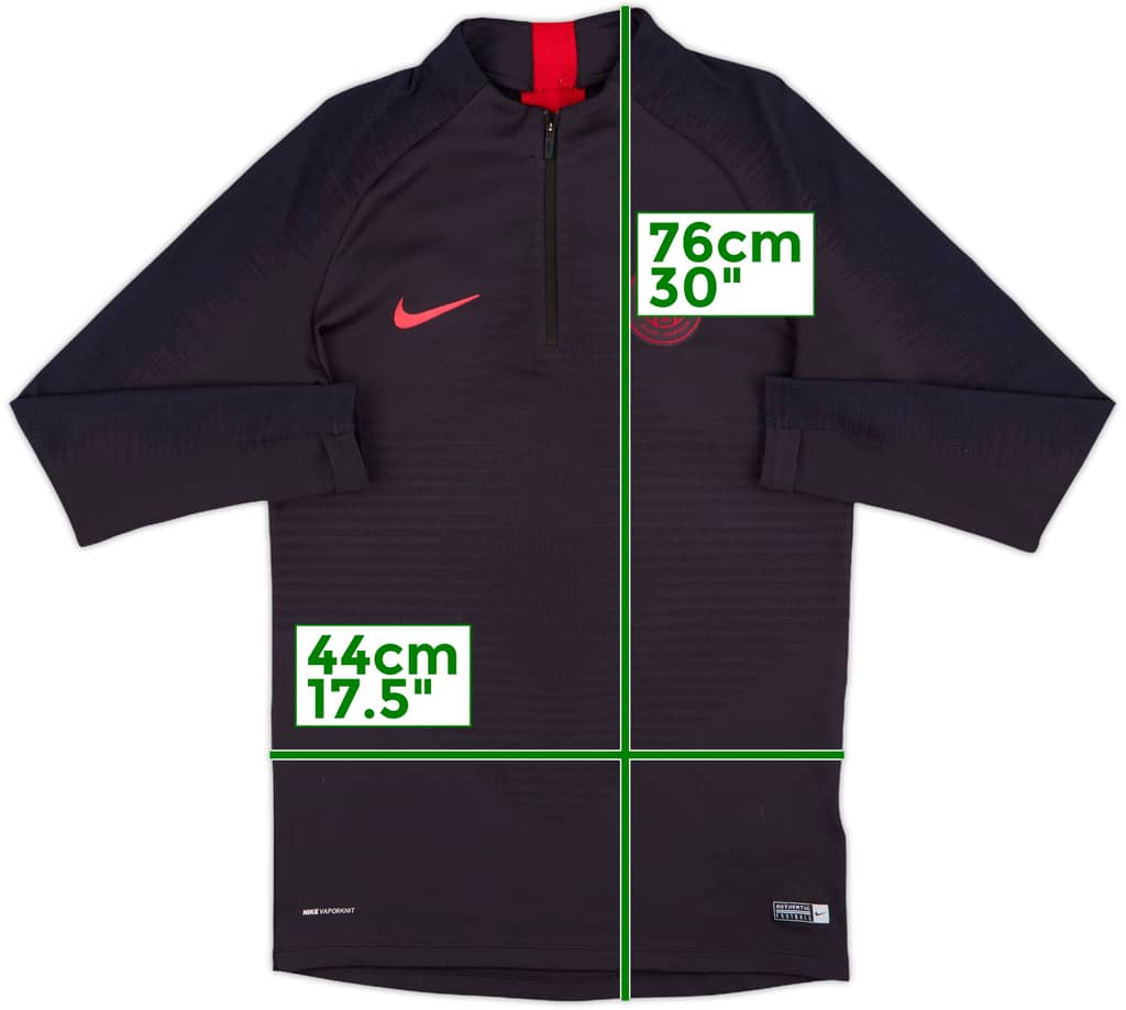 2019-20 Paris Saint-Germain Vaporknit 1/4 Zip Drill Top - 8/10 - (S)