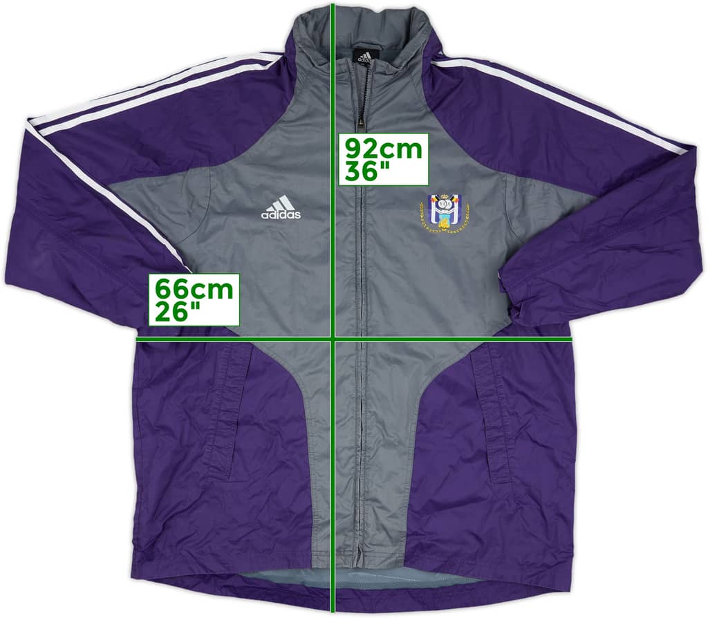 2004-05 Anderlecht adidas Hooded Rain Jacket - 8/10 - (L/XL)