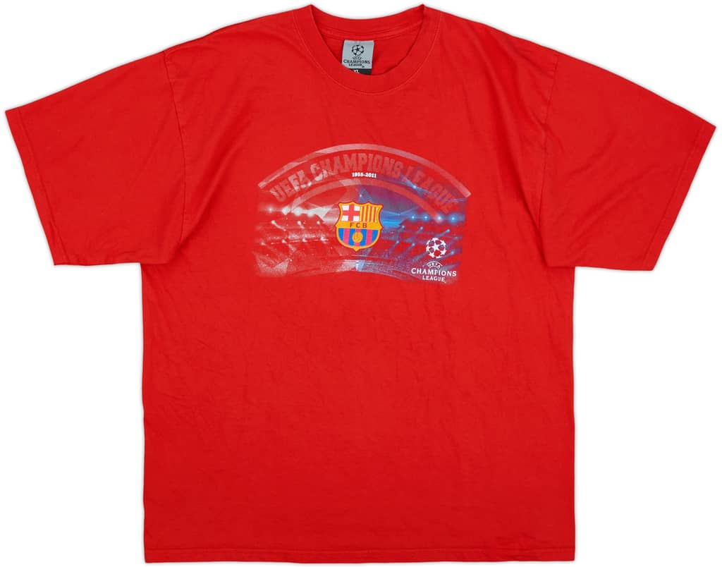 2011-12 Barcelona Champions League Cotton Tee - 7/10 - (XL)